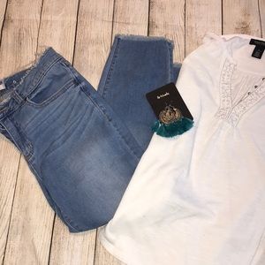 LC Lauren Conrad Jeans - Lauren Conrad Fringe Skinny Capri LC Lauren Conrad Jeans - Lauren Conrad Fringe Skinny Capri